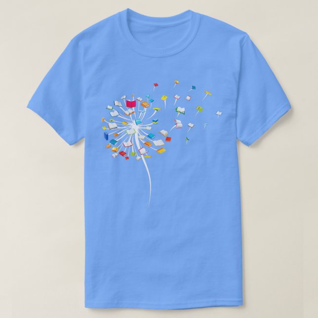 Funny Dandelion Books Gift For Reading Lover Women T-Shirt (Design Front)