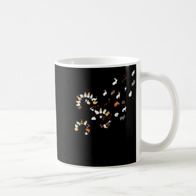 Funny Dandelion Bunny Flower  Coffee Mug (Right)