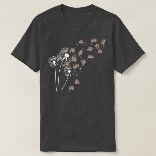Funny Dandelion Rats Cute Rats Collection Rat Love T-Shirt (Design Front)