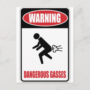 Funny Dangerous Gasses Postcard