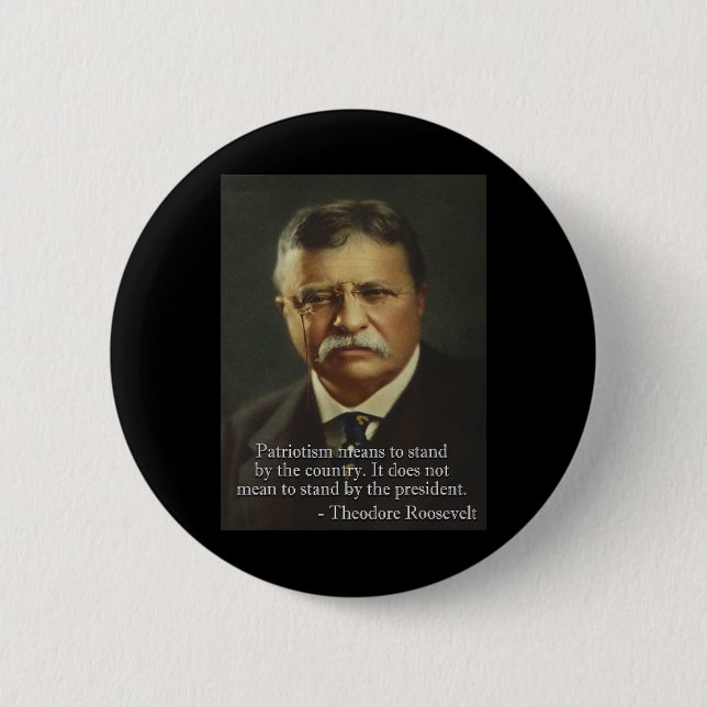 Funny Dank Meme Designs Theodore ' Roosevelt Meme  Button (Front)