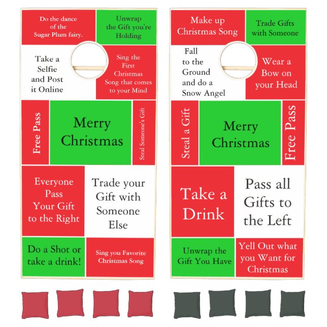 Funny Dares Christmas Game Corn Hole (Set)