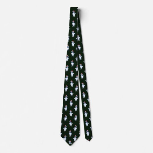 Funny Dark Green Penguin Tie for Animal Lovers