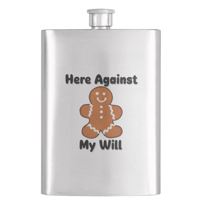Funny Dark Humor Christmas Flask (Front)