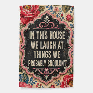 Funny Dark Humor Floral Garden Flag