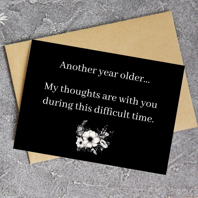 Funny Dark Humor Getting Older Birthday Card (Creator Uploaded)