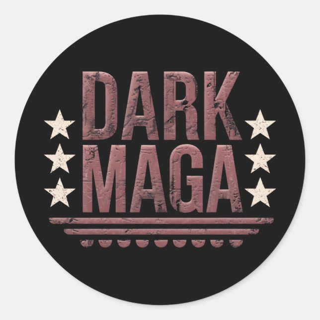 Funny DARK MAGA 2024 Classic Round Sticker (Front)