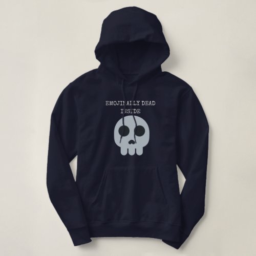 Funny dark skull emoji hoodie