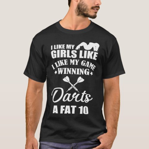 Funny Dart Adult Humor Fat 10 Gag Prize Matching T_Shirt