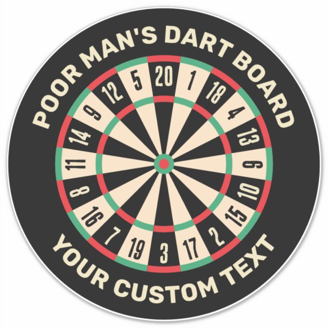 Funny Dart Board Sticker (Front)