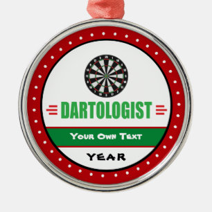 Funny Dart Game Lover Metal Ornament