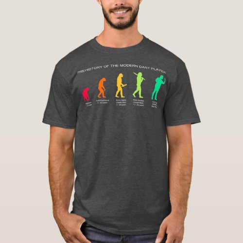 Funny Dart Player Gift Idea Evolution of the T_Shirt