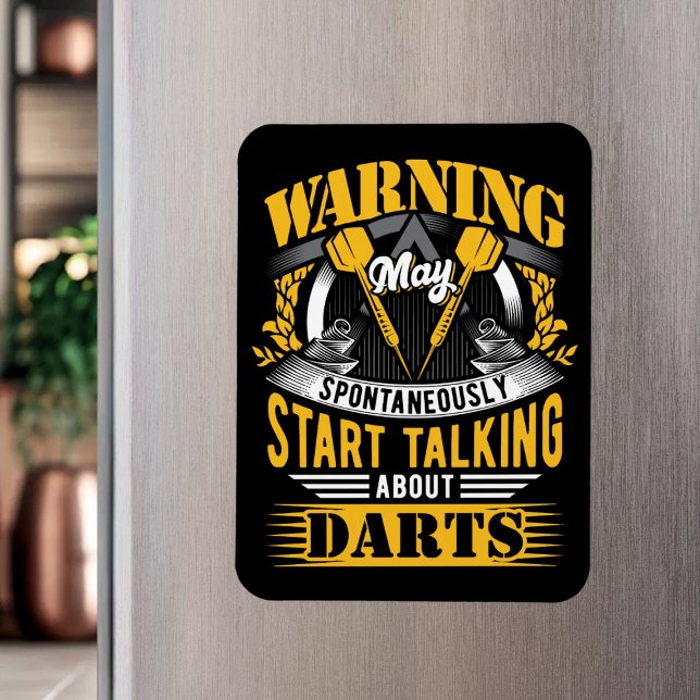 Funny Dart Warning - Dart Player Magnet (Creator Uploaded)