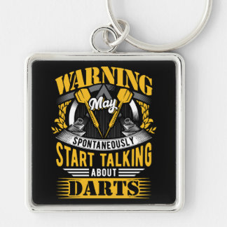 Funny Dart Warning Premium Keychain