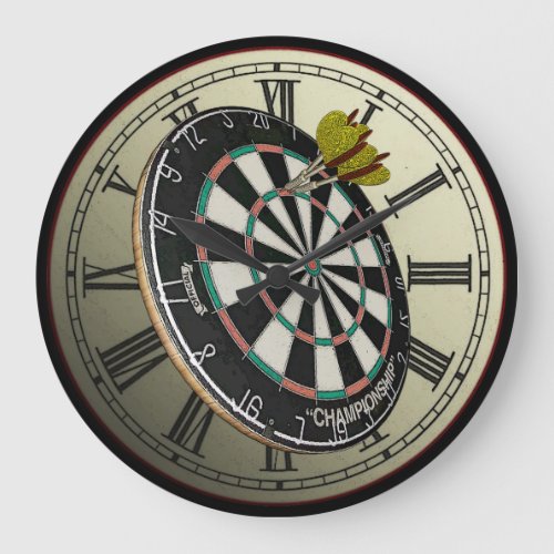 Funny Dartboard Design Wall Clock