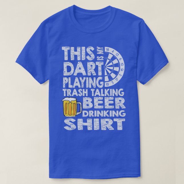 Funny darts beer saying darts motif dart player gi T-Shirt (Design Front)