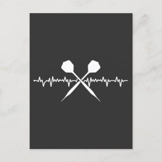 Funny Darts Heartbeat Awesome for Dart Enthusiasts Postcard
