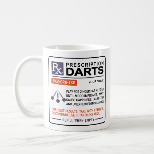 Funny Darts Mug Prescription Design