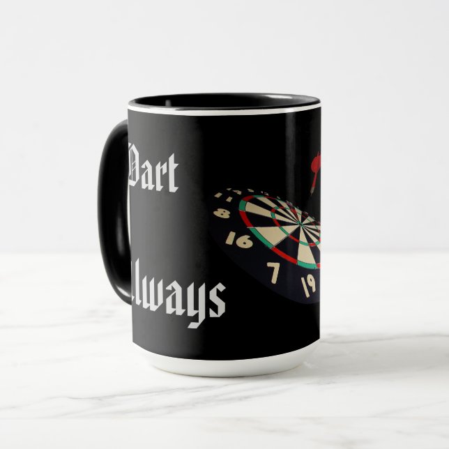 Funny Darts Players Scoring, Combo Coffee Mug (Front Left)