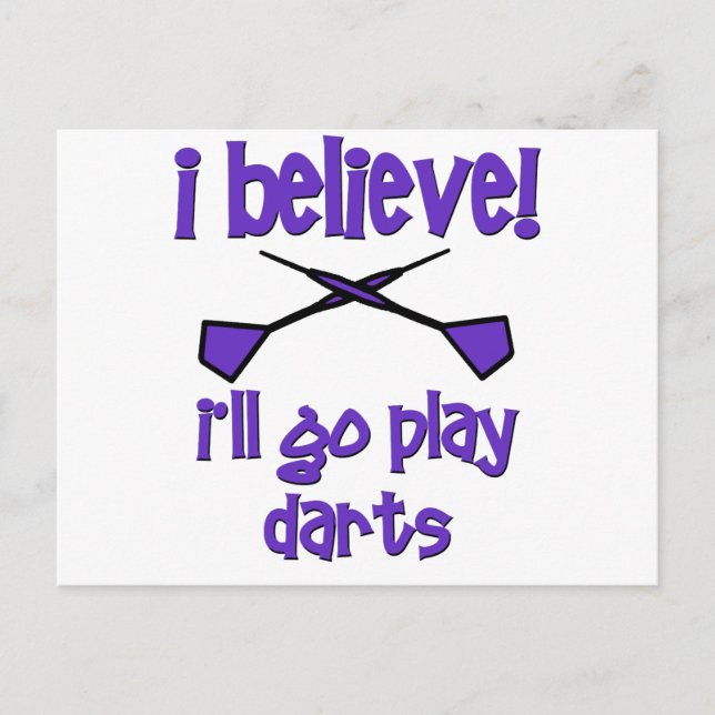 Funny Darts Postcard (Front)