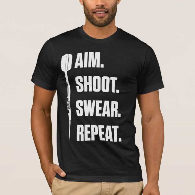 Funny Darts Problem Dartboard Fun Hobby Dart Playe T-Shirt (Front)