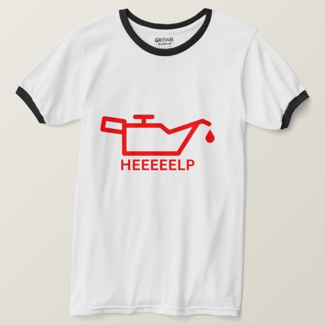 Funny Dashboard Warning Shirt for Car Lovers (Design Front)