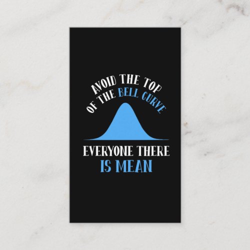 Funny Data Science Bell Curve Computer Programmer Business Card