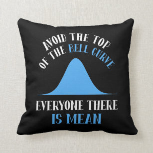 Funny Data Science Bell Curve Computer Programmer Throw Pillow