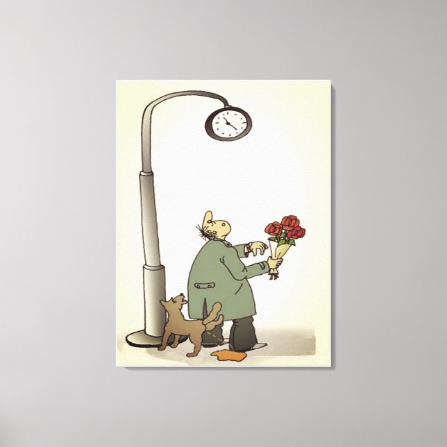 Funny "Dating" Stretched Canvas Print (Front)