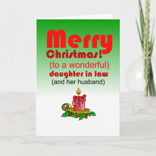 funny daughter in law and son Christmas Card