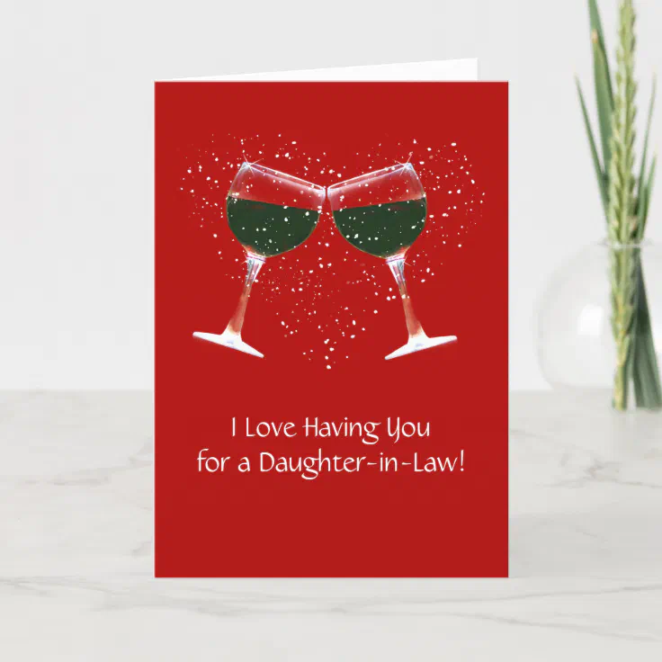 Funny Daughter in Law Birthday Wine Holiday Card | Zazzle Funny Daughter in Law Birthday Wine Holiday Card | Zazzle