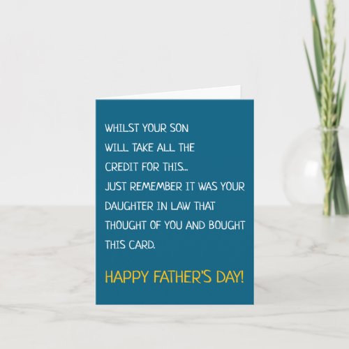 Funny Daughter In Law Happy Father's Day Family