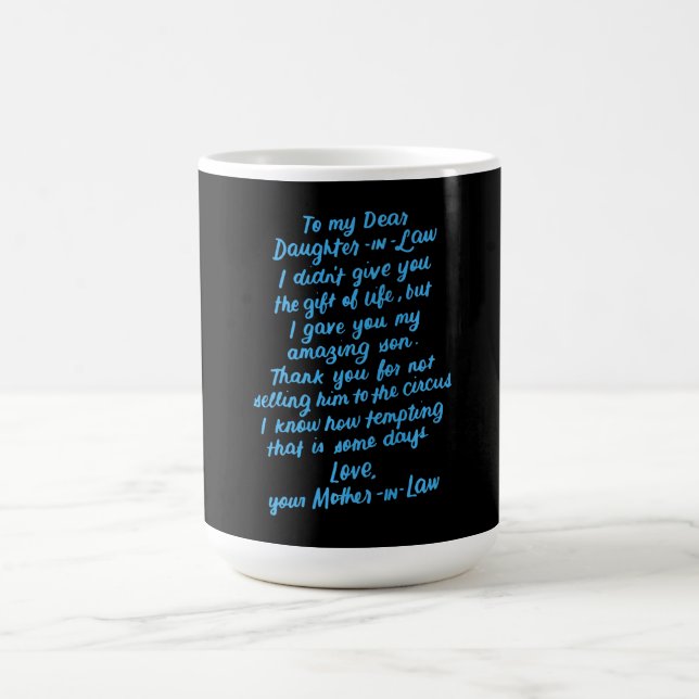 Funny Daughter in Law To My Dear Daughter In Law Coffee Mug (Center)