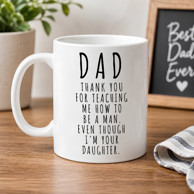 Funny Daughter To Dad Teaching Man Coffee Mug (Creator Uploaded)