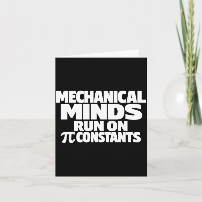 Funny day mechanical engineer march 14 humor Funny Card (Front)
