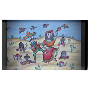 Funny Day of the Dead Place Card Holder