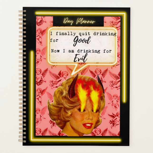 Funny Day Planner/Journal For Women Sassy-Evil Planner (Front)