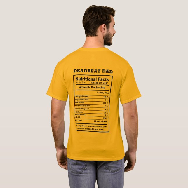 Funny Dead Beat Dad Quotes Meme Deadbeat Dad T-Shirt Zazzle