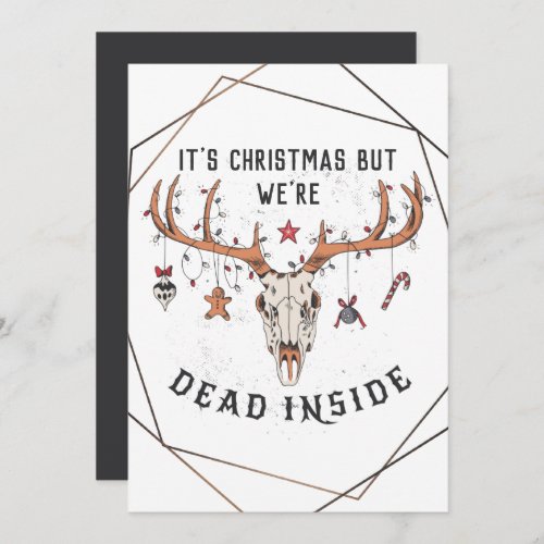 Funny Dead Inside Christmas Holiday Card