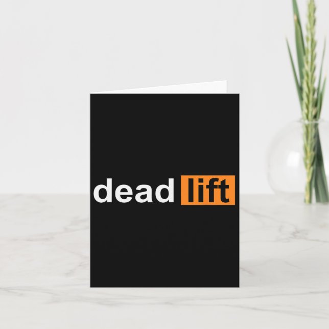 Funny Deadlift Powerlifting Bodybuilding Gym Sport Card (Front)