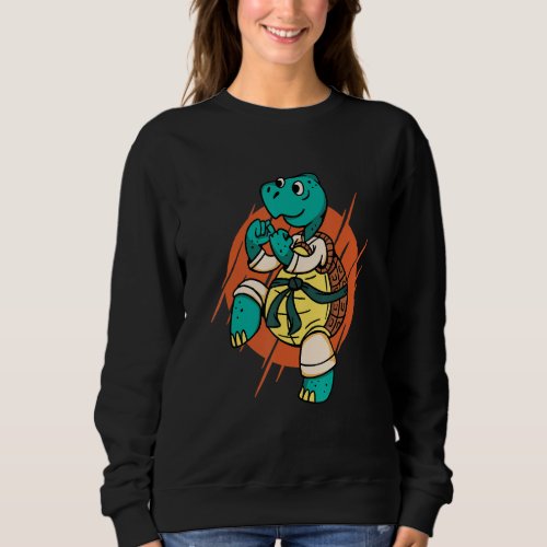 Funny Deadly Karate Turtle Tortoise Combat Sports  Sweatshirt