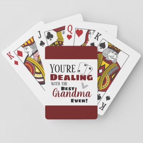 Funny Dealing with the Best Grandma Wine Poker Cards