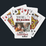 Funny Dealing with the Best Grandpa One Photo Poker Cards<br><div class="desc">Funny "Dealing with the Best Grandpa Ever" playing card deck. All text is adjustable. Great for family game night or anytime you want your opponent to keep to their own! One Photo Option</div>