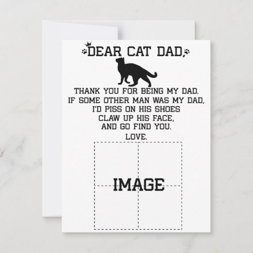 funny Dear Cat Dad photo collage Holiday Card