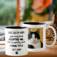 Funny Dear Cat Saying | Custom Cat's Photo & Name