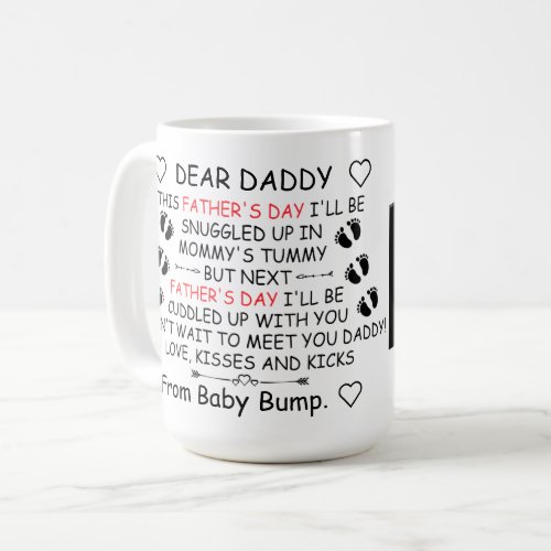Funny Dear Daddy Personalized Photo Fathers Day Coffee Mug
