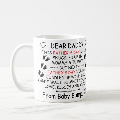 Funny Dear Daddy Personalized Photo Fathers Day   Coffee Mug