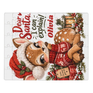Funny Dear Santa I Can Explain Custom Name Gift Jigsaw Puzzle