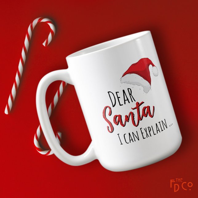 Funny Dear Santa (I can Explain ...) Customizable  Coffee Mug (Creator Uploaded)