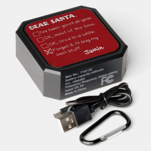 Funny Dear Santa I've Been Good Holiday Checklist Bluetooth Speaker